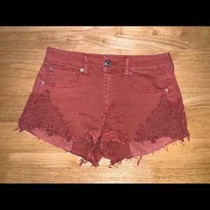Rust colored festival shorts